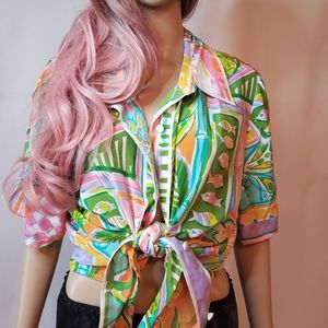 Vintage 90s Bob Mackie silk button up